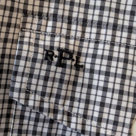 Vintage Ralph Lauren Black and White Check Shirt Button Down Men's - Size XL - Picture 7 of 15